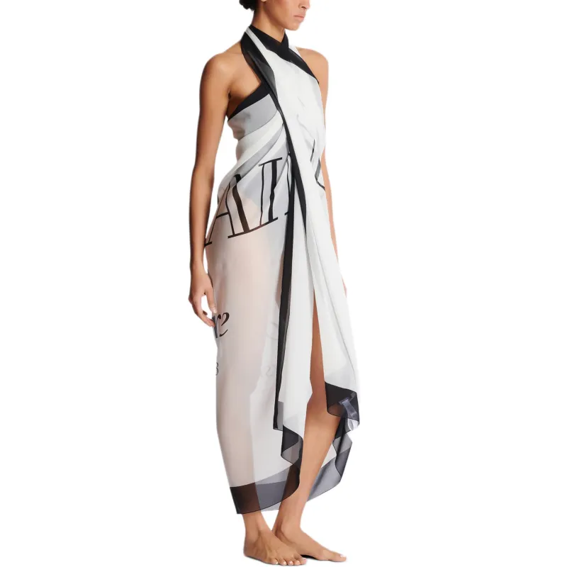 BALMAIN Shawls Women's Black White-3