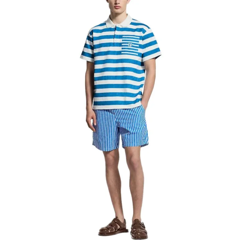 LOUIS VUITTON FW25 Polo Shirt Men's Blue White-1