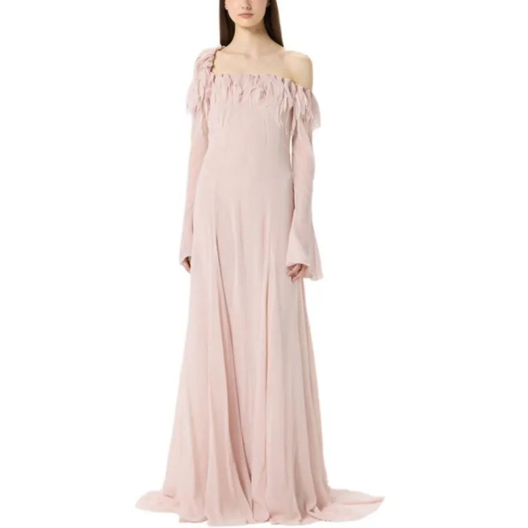 Blumarine Long Sleeved Dress Women's Pink-1