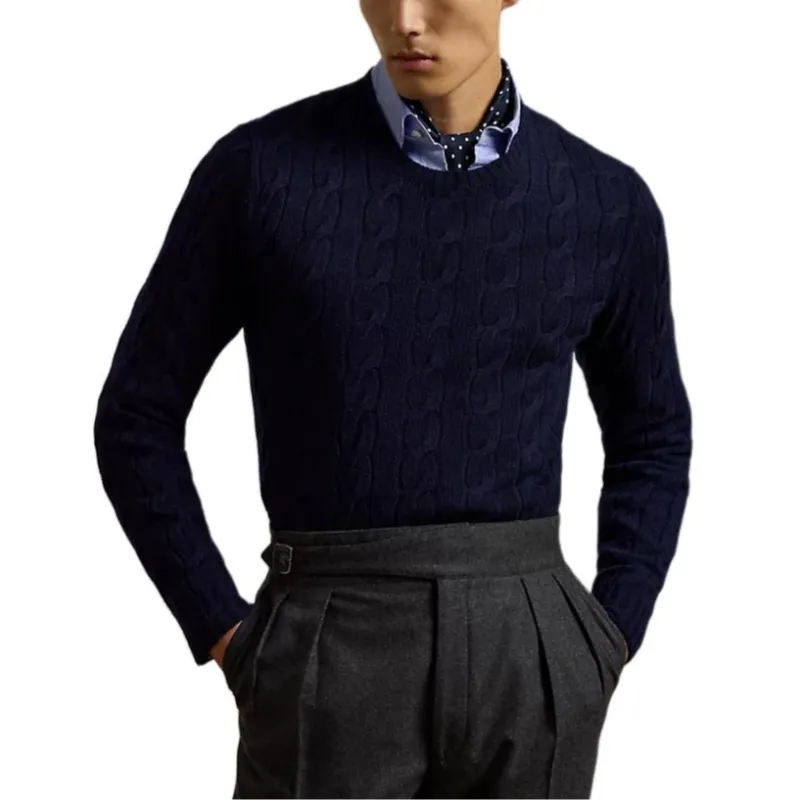 Ralph Lauren Purple Label Cashmere Sweater Men's Dark Blue-2