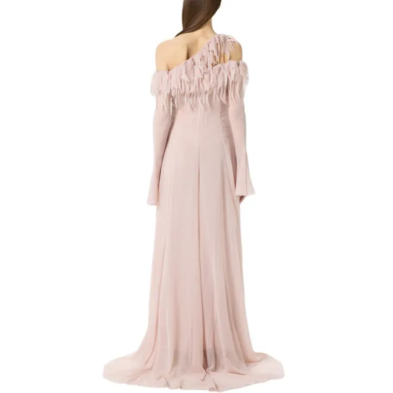 Blumarine Long Sleeved Dress Women's Pink-2