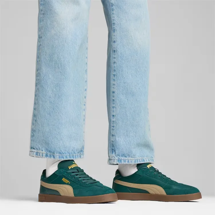 PUMA Club Anti Slip Wear Resistant Low Top Skateboard Shoes Unisex Green-4