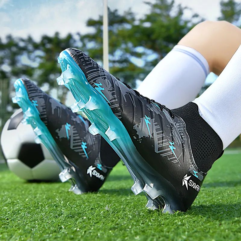 DOUBLE STAR 88 Non slip Lightweight Soccer Shoes Unisex Black-1