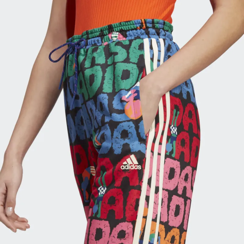 Adidas x FARM RIO Joggers Knitted Sports Pants Women's Black-4
