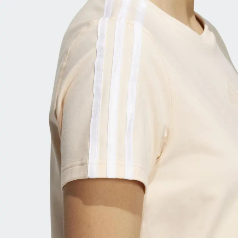 Adidas T Shirt Women's Beige Yellow-5