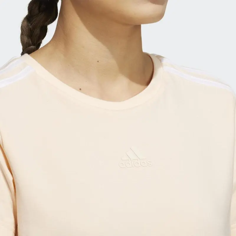 Adidas T Shirt Women's Beige Yellow-4