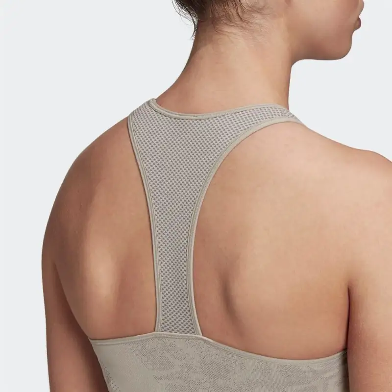 Adidas Essential Sleeveless Sports Shirts Women's Gray-5