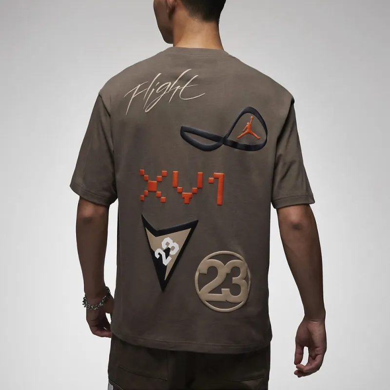 Jordan T Shirts Men Brown-3
