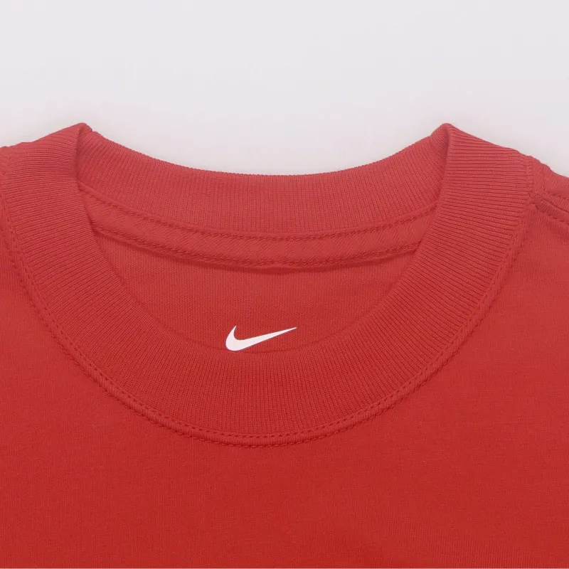Nike "CHINA TEAM" Women's Retro Sporty Drop Shoulder T-Shirt Red-3