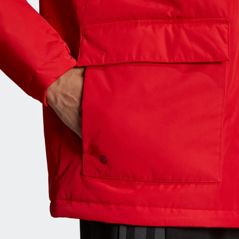 Adidas Puffer Jackets Men Red-5