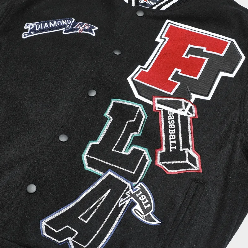 FILA FUSION Baseball Jacket Men's Pitch Black-4