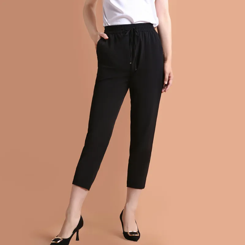 FENHONGMALI Casual Pants Women's Black-2