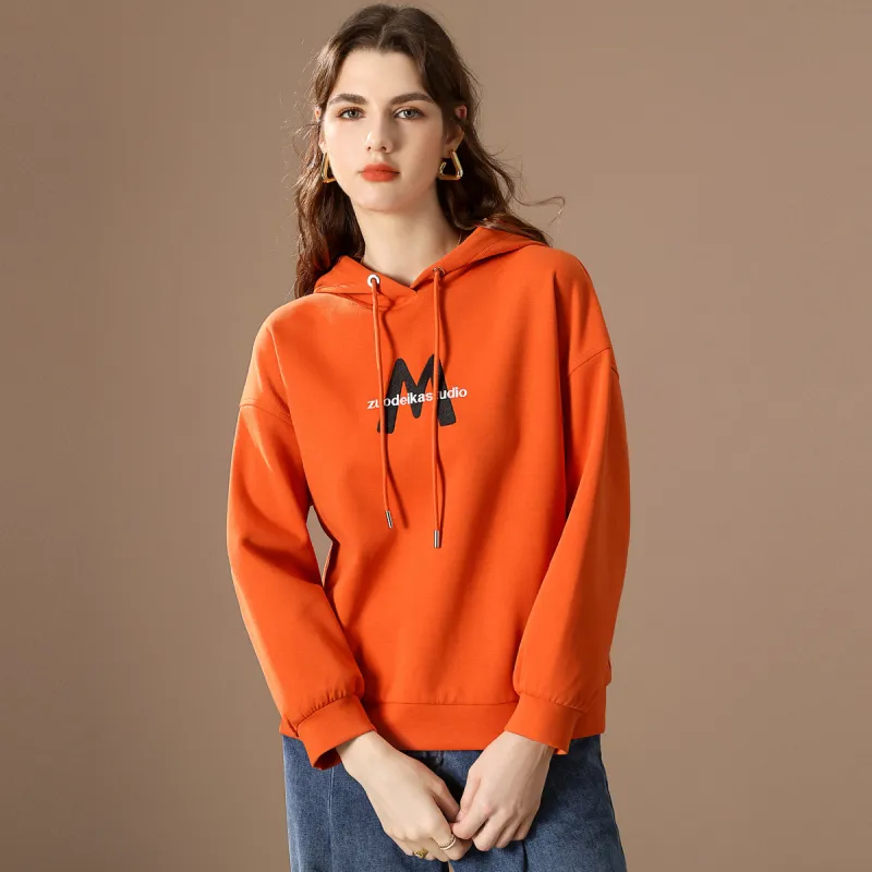FENHONGMALI Sweatshirt Women's Orange-3