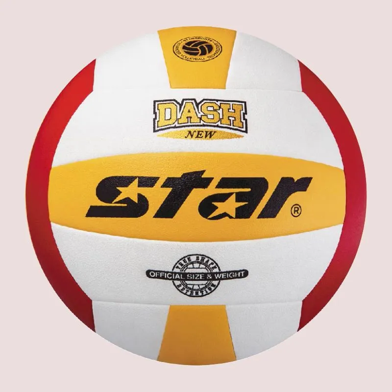 Star PU Size 5 Ball Volleyball Unisex Yellow Red White-2