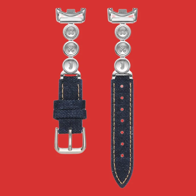 Vobafe Watch Band Xiaomi Compatibility Denim Material-3