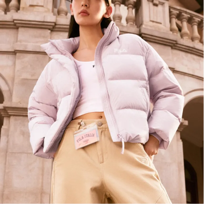 FILA Lifestyle Down Jacket Women's Dark Plum Pink-4