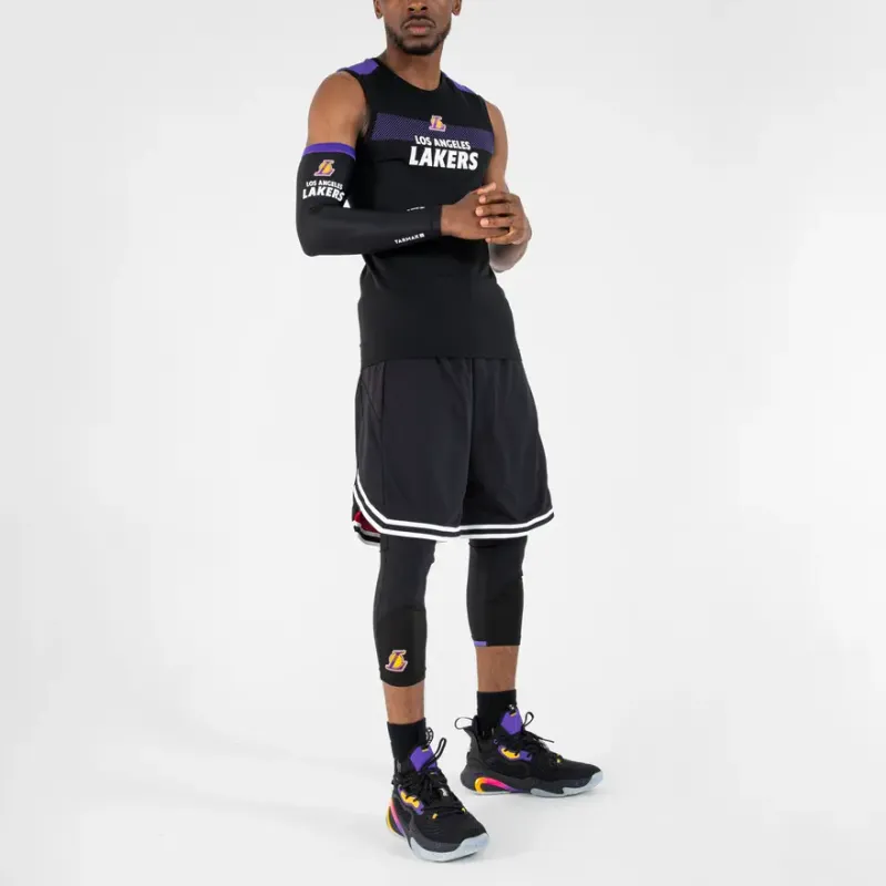 DECATHLON x NBA Los Angeles Lakers Basketball Jerseys Men's Black/Violet-2