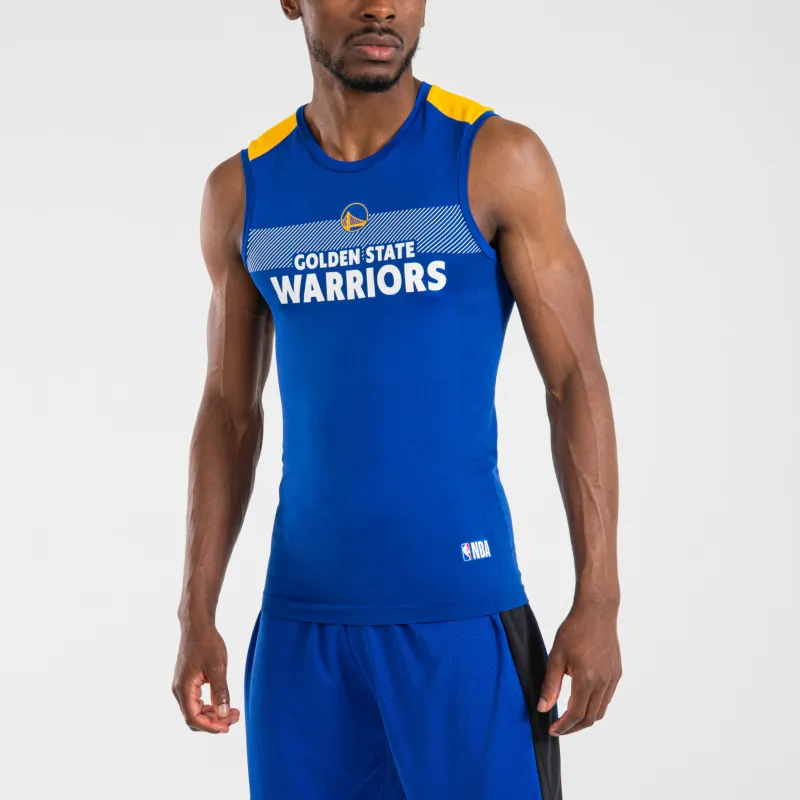 DECATHLON x NBA Golden State Warriors Basketball Jerseys Men's Dark Indigo/Persimmon Yellow-1