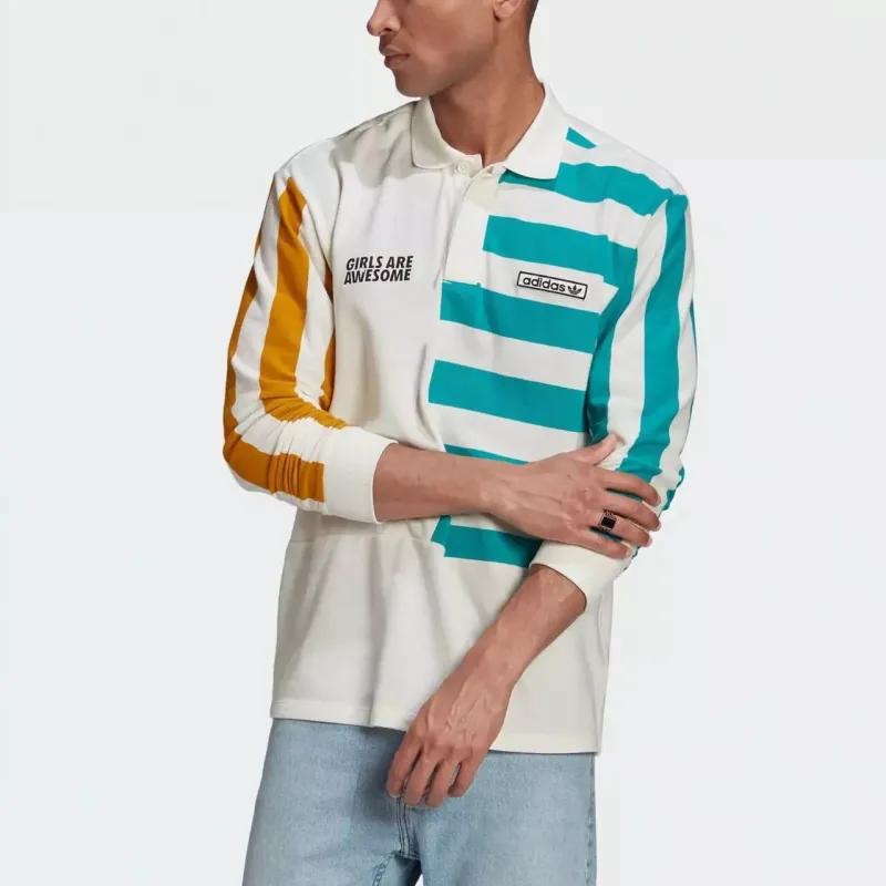 Adidas Originals x Girls Are Awesome Polo Shirt Men's Ivory-1