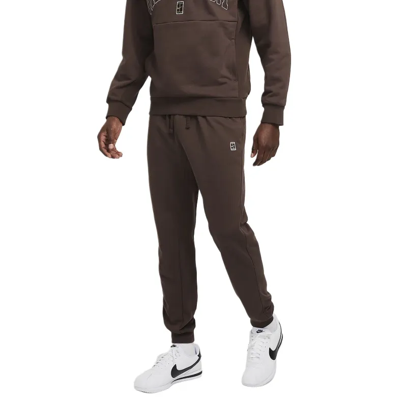 Nike COURT HERITAGETennis FW24 Knitted Sweatpants Men's Brown-1