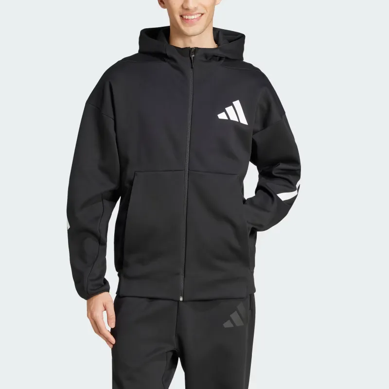 Adidas Free Shipping With AdiClub Z.N.E. Full Zip Hooded Track Jacket-1