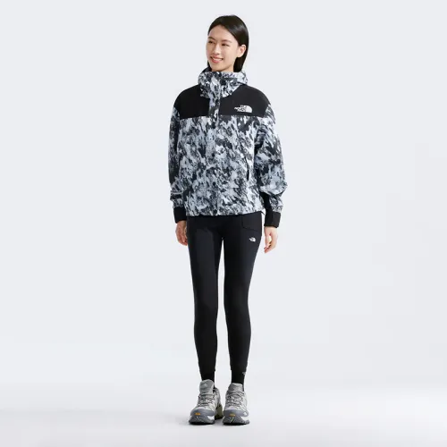 THE NORTH FACE Women's DryVent Mono Mountain Short Jacket Virtual Blue Trail Grid Print
