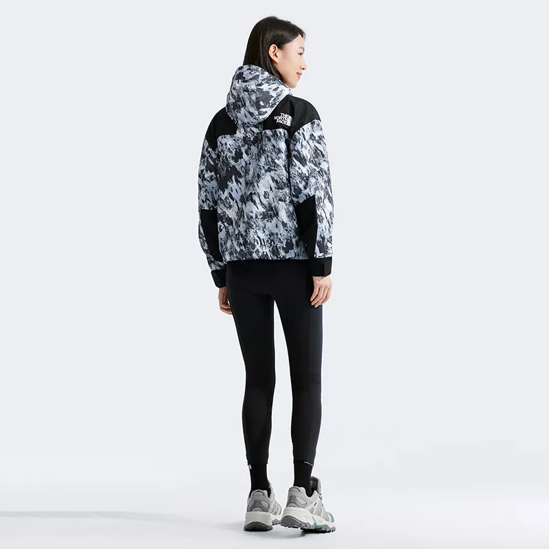 THE NORTH FACE Women's DryVent Mono Mountain Short Jacket Virtual Blue Trail Grid Print-1