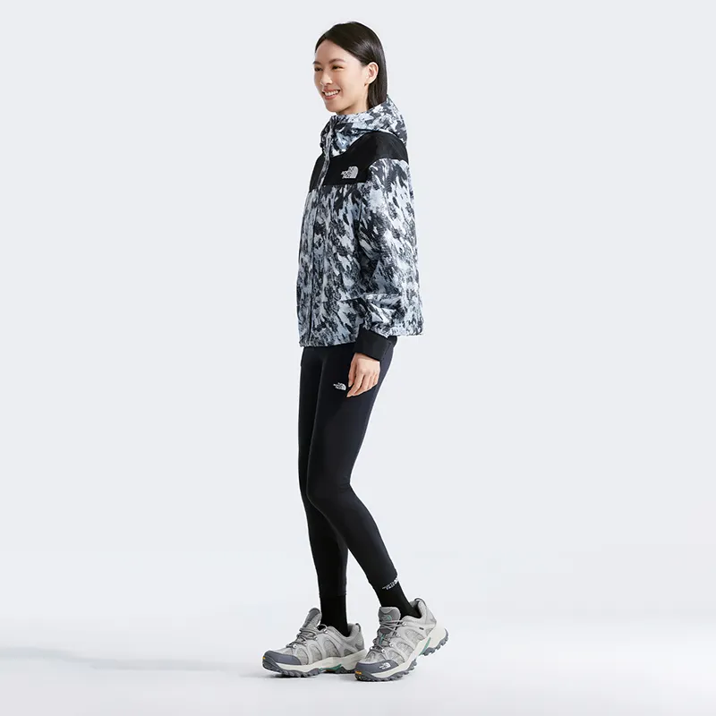 THE NORTH FACE Women's DryVent Mono Mountain Short Jacket Virtual Blue Trail Grid Print-2