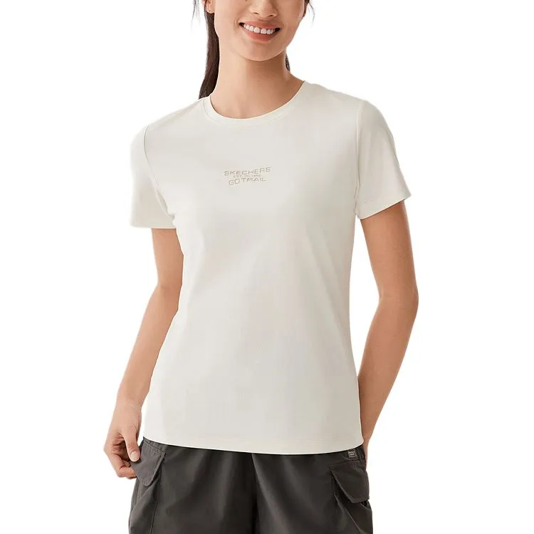 Skechers GO DRI T-Shirt Women's Marshmallow White-1