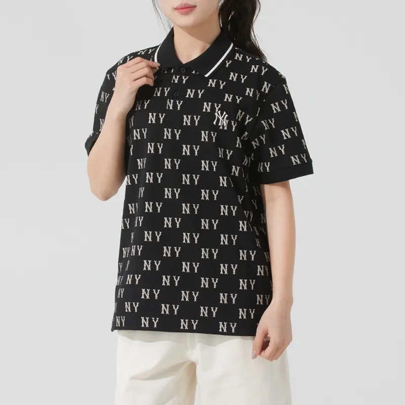 MLB Monogram NEW YORK YANKEES SS25 Polo Shirt Unisex Black-3