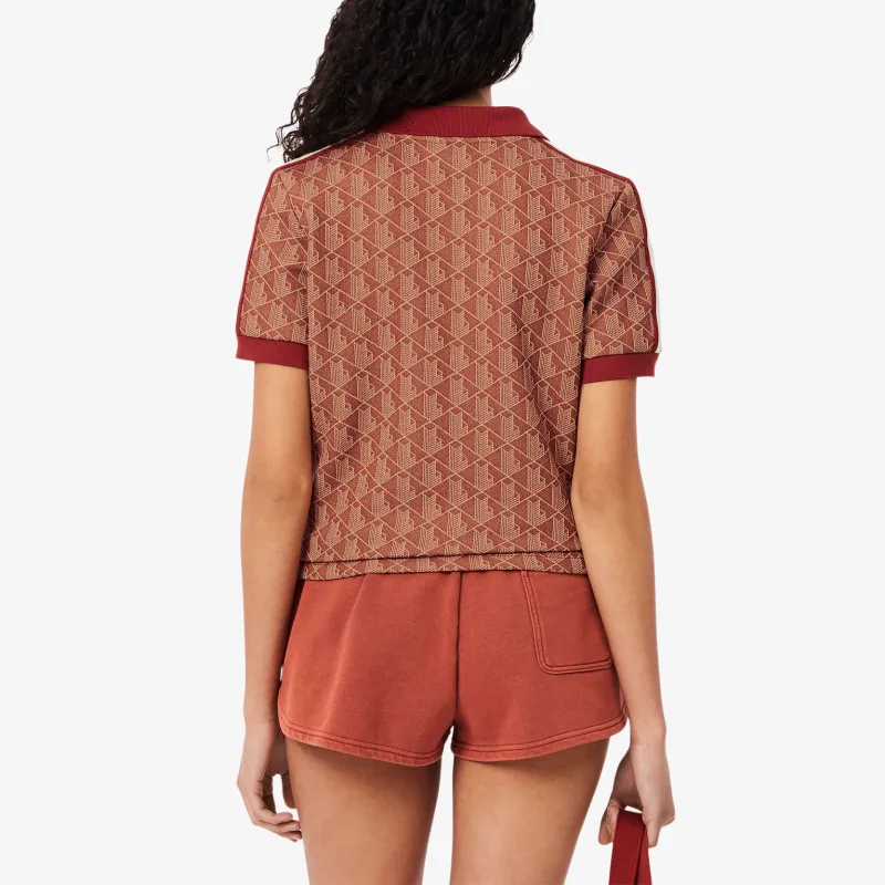 LACOSTE Monogram Jacquard Polo Top-5