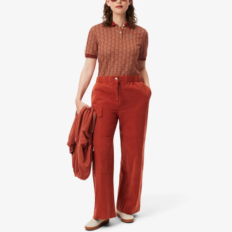 LACOSTE Monogram Jacquard Polo Top-3