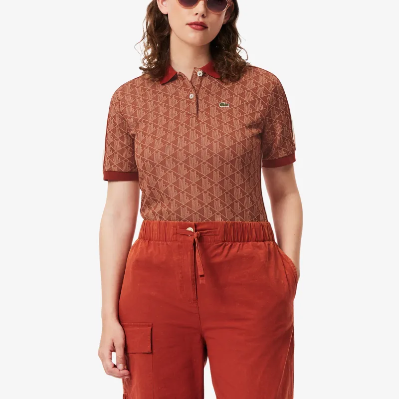 LACOSTE Monogram Jacquard Polo Top-2