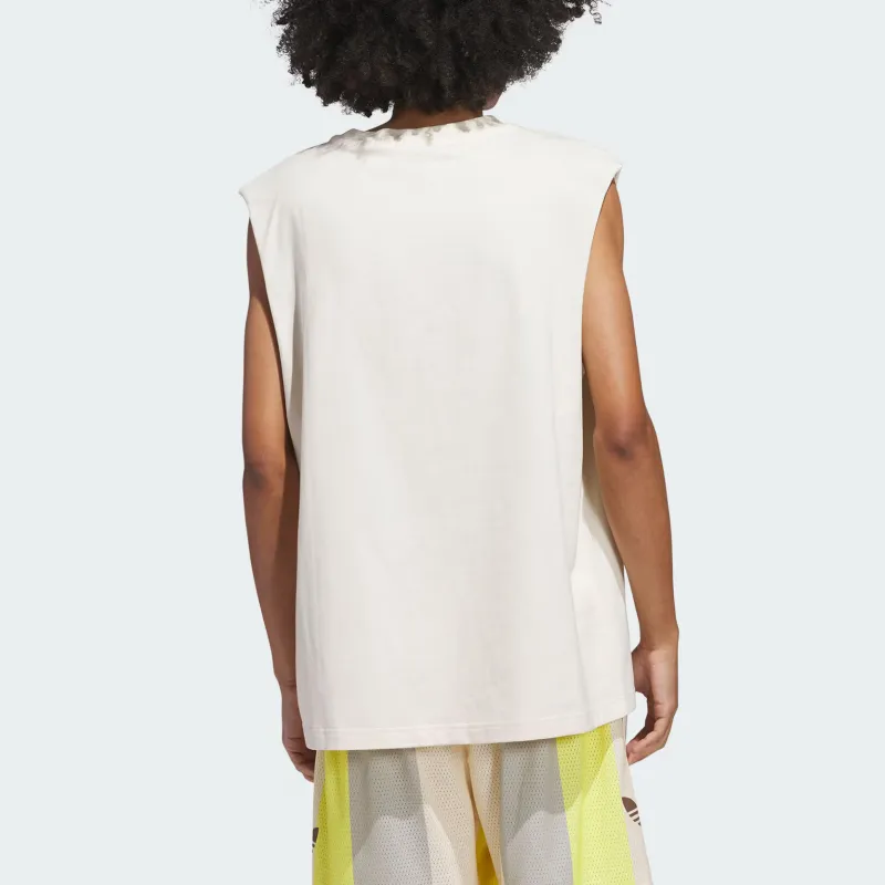 Adidas Originals Gender Neutral BASKETBALL TANK TOP Basketball Jersey Unisex Wonder White/Black-3
