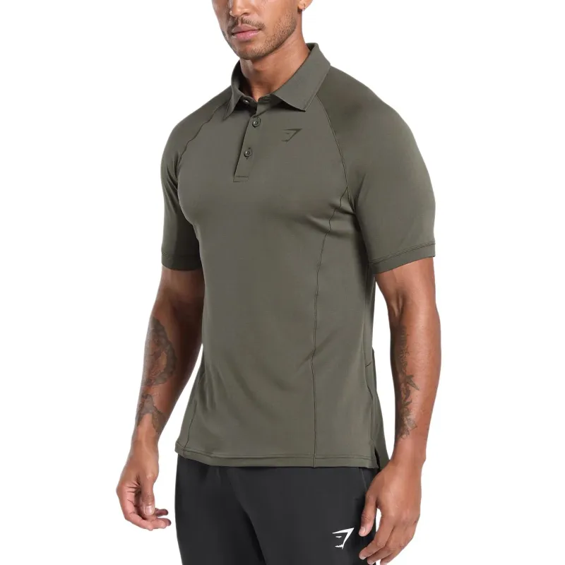 GYMSHARK Polo Shirt Men's Strength Green-2