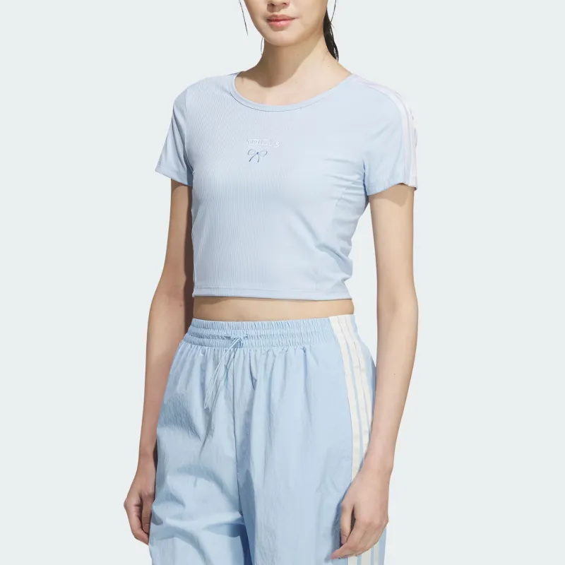 Adidas SS25 T Shirt Women's Blue/White-1