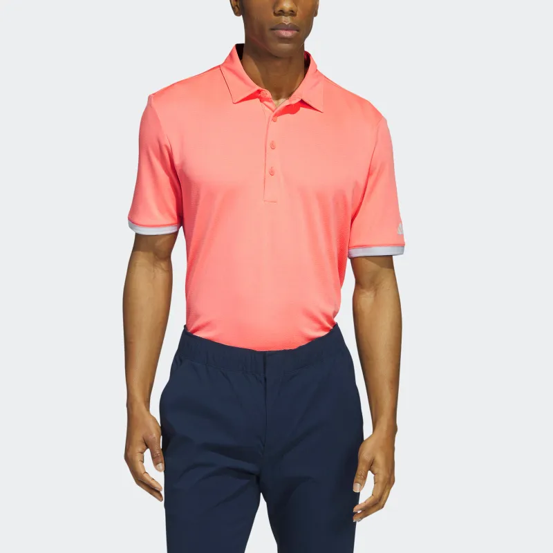 Adidas Polo Shirt Men's Fusion Coral Pink-2