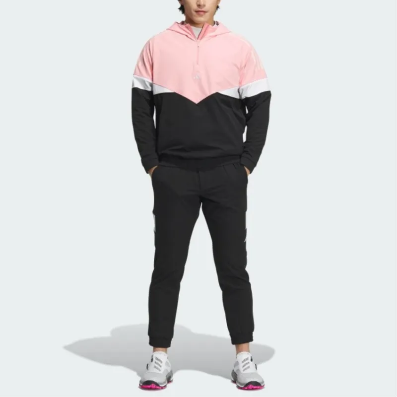 Adidas Sweatshirt Men's Pink/Black With Flames-1