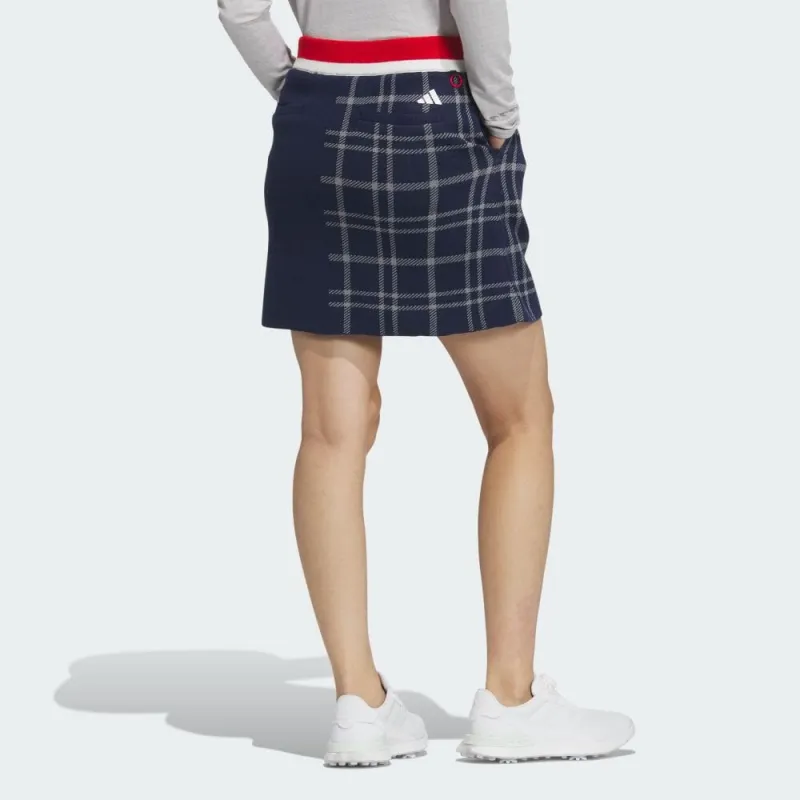 Adidas Casual Short Skirts Women's Collegiate Marine Blue-3