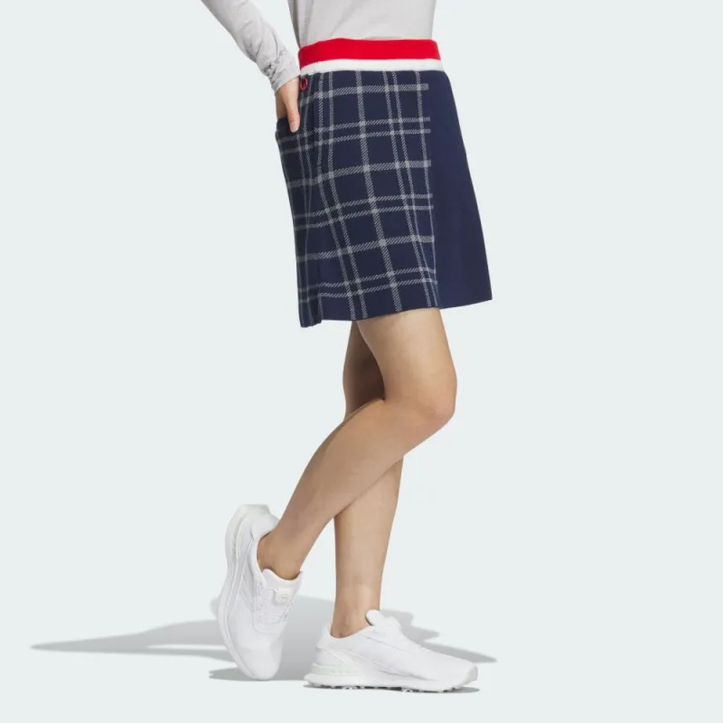 Adidas Casual Short Skirts Women's Collegiate Marine Blue-1