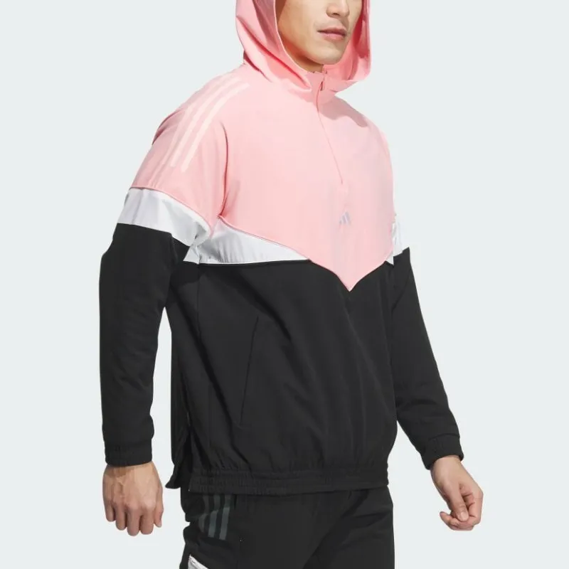 Adidas Sweatshirt Men's Pink/Black With Flames-2