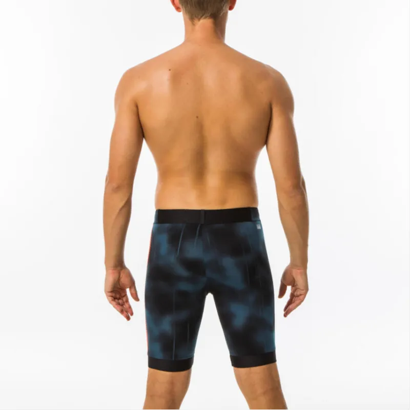 DECATHLON NABAIJI BlackTurquoise Orange JAMMER AQUARESIST Swimming Shorts Men's Black/Fluorescent Red-2