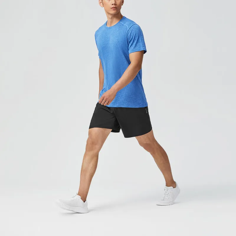 DECATHLON T-Shirt Men's Bright Indigo/Light Coffee-2