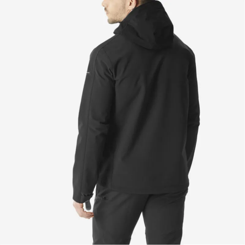 DECATHLON Waterproof And Breathable Warm Windbreaker Jacket Men's Smoked Black-1