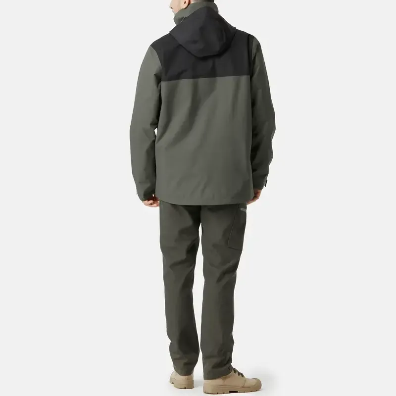DECATHLON Waterproof And Windproof To Keep Warm Jackets & Coats Men's Khaki Green/Black-5