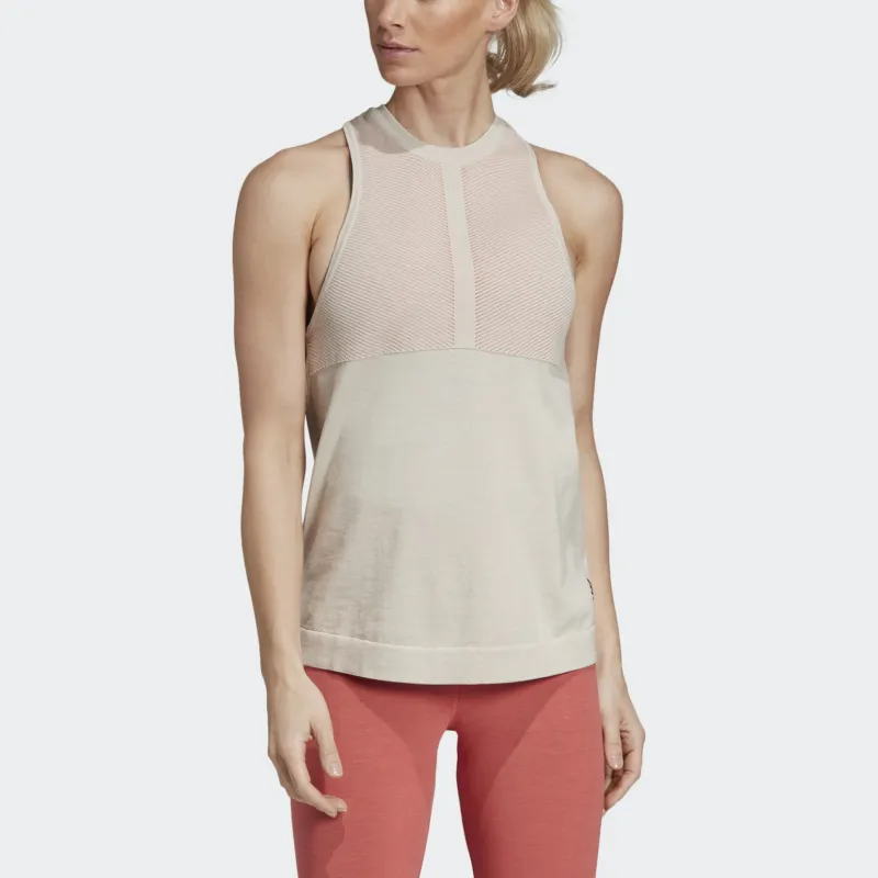 Adidas Z.N.E. Tank Tops Women's Original White/Rhombus Pink-3