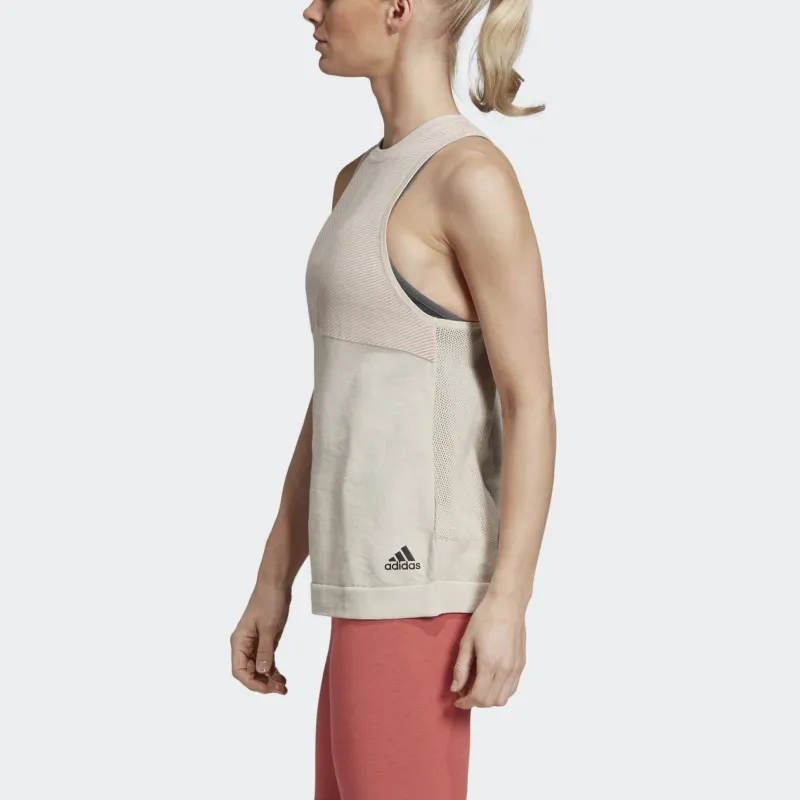 Adidas Z.N.E. Tank Tops Women's Original White/Rhombus Pink-5