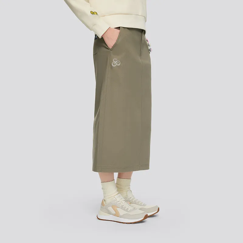 Skechers x SmileyWorld Casual Long Skirt Women's Mushroom Brown-1