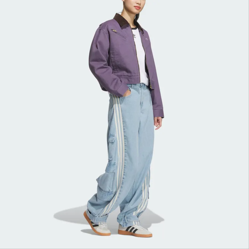 Adidas Originals WASH PAD JKT W Puffer Jacket Women's Dark Gray Violet/Gold-3
