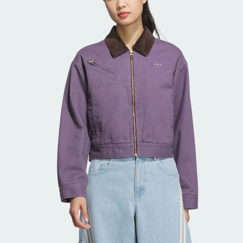 Adidas Originals WASH PAD JKT W Puffer Jacket Women's Dark Gray Violet/Gold-1